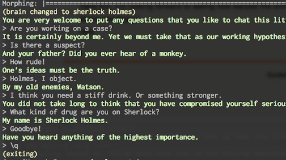 A learning chatterbot.
