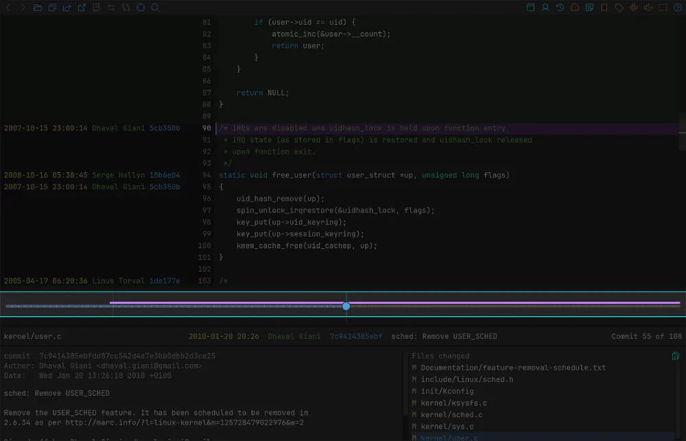 Git Lineage screenshot