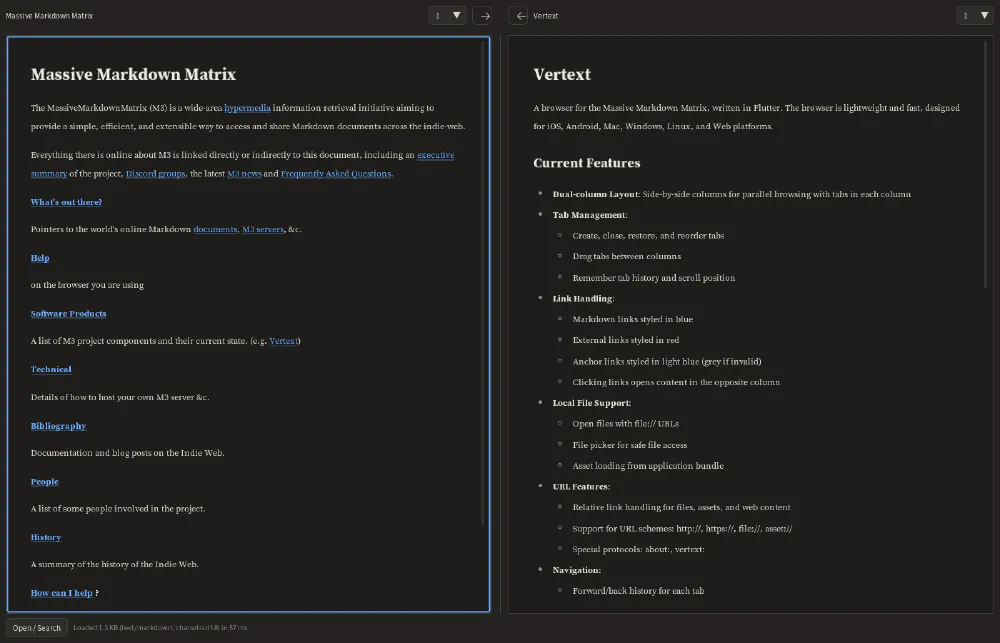 Vertext screenshot